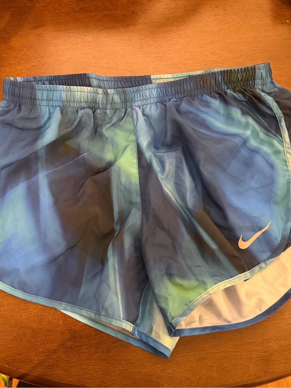 Nike Women's Blue Marble Running Shorts Small